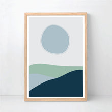 Load image into Gallery viewer, Blue Green Abstract Nursery Personalised Print Set - Happy Joy Decor
