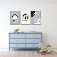 Load image into Gallery viewer, Abstract Rainbow Personalised Print Set - Boys Bedroom prints - Happy Joy Decor
