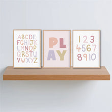 Load image into Gallery viewer, Pink Play All Day Playroom Instant Download Set of 3 - Happy Joy Decor
