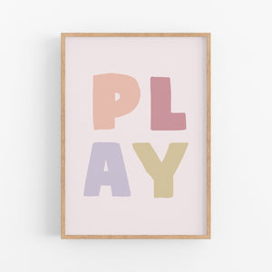 Pink Play All Day Playroom Instant Download Set of 3