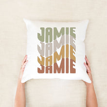 Load image into Gallery viewer, Retro Wavy Personalised Cushion
