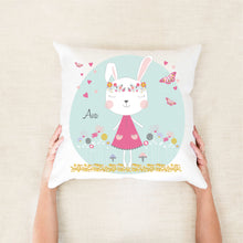 Load image into Gallery viewer, Butterfly Bunny Personalised Cushion
