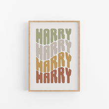 Load image into Gallery viewer, Boys Retro Wavy Name Print - Happy Joy Decor
