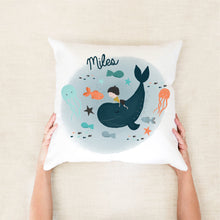 Load image into Gallery viewer, Whale Personalised Cushion
