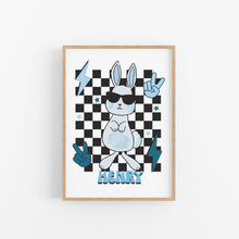 Load image into Gallery viewer, Retro Bunny Personalised Print
