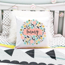 Load image into Gallery viewer, Bright Floral Personalised Cushion
