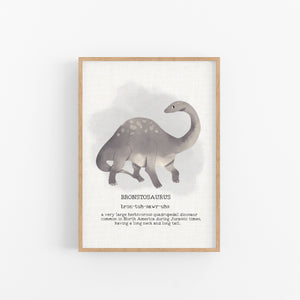 Brontosaurus Definition Print - Happy Joy Decor