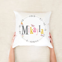 Load image into Gallery viewer, Butterfly Wreath Personalised Cushion
