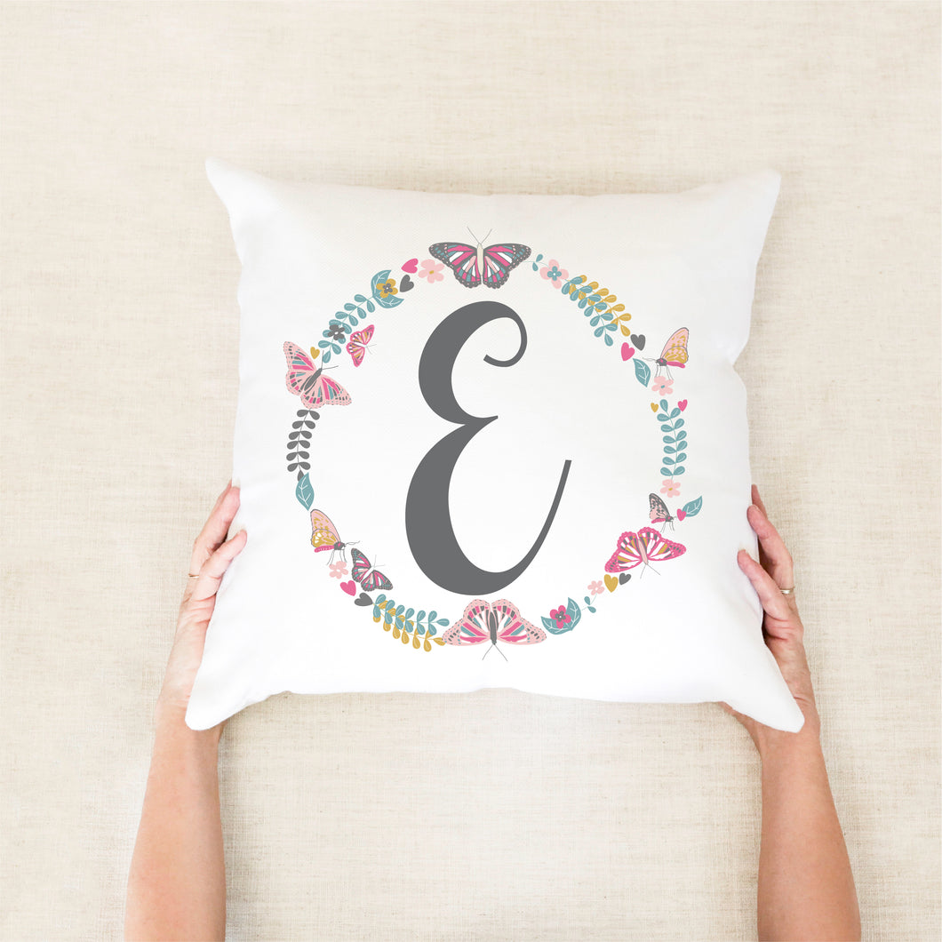 Personalised Butterfly Initial Cushion
