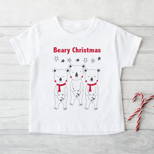 Christmas Bears Personalised Tee - Kids Personalised Christmas Tee - Happy Joy Decor