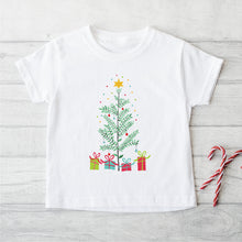 Load image into Gallery viewer, Christmas Tree Personalised Tee - Kids Personalised Christmas Tee - Happy Joy Decor
