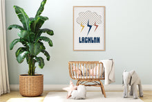 Load image into Gallery viewer, Lightning Bolt Personalised Print
