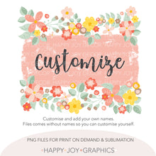 Load image into Gallery viewer, Peach Floral Customizable PNG Template - Happy Joy Graphics

