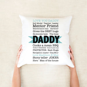 Dad Definition Personalised Cushion - Personalised Gifts For Dad - Happy Joy Decor