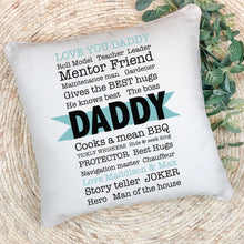 Load image into Gallery viewer, Dad Definition Personalised Cushion - Personalised Gifts For Dad - Happy Joy Decor
