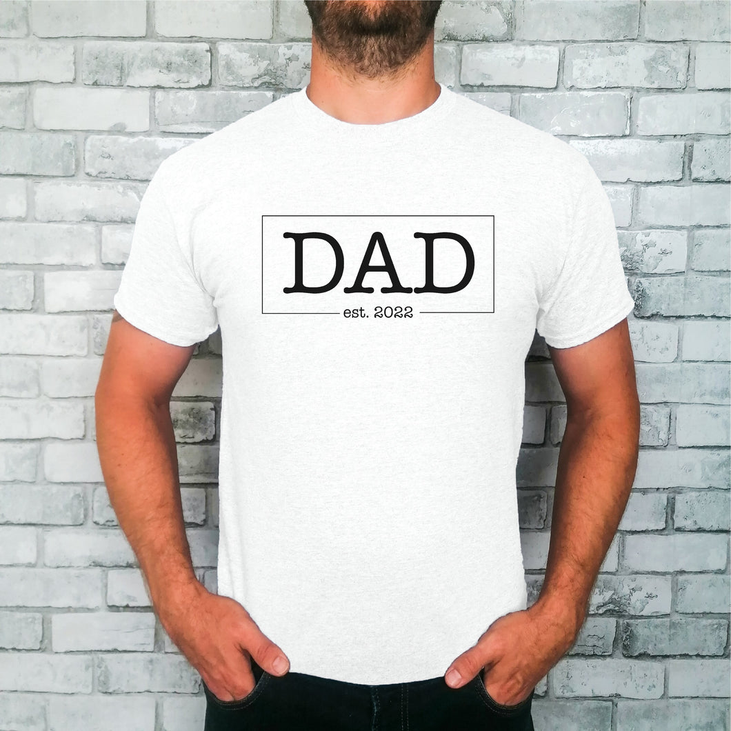 Personalised Est T-shirt For Dad - Happy Joy Decor