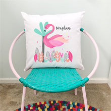 Load image into Gallery viewer, Flamingo Personalised Cushion
