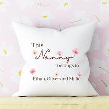 Load image into Gallery viewer, Belongs To Personalised Script Cushion - Mothers Day Gifts - Happy Joy Decor
