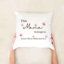Load image into Gallery viewer, Belongs To Personalised Script Cushion - Mothers Day Gifts - Happy Joy Decor
