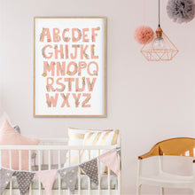 Load image into Gallery viewer, Floral Alphabet Printable Wall Art - Girls Nursery Printables - Happy Joy Decor
