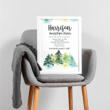 Load image into Gallery viewer, Forrest Birth Announcement Print - Happy Joy Decor
