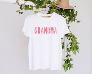 Pink Floral Grandma png Sublimation - Happy Joy Graphics