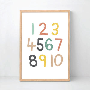 Giraffe Personalised Alphabet & Number Print Set - Name Prints - Happy Joy Decor