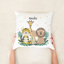 Load image into Gallery viewer, Jungle Animals Personalised Cushion
