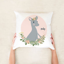 Load image into Gallery viewer, Girls Kangaroo Personalised Cushion

