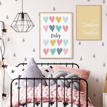Load image into Gallery viewer, Heart Personalised Print - Girls bedroom Wall Decor - Happy Joy Decor
