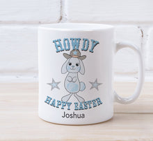 Load image into Gallery viewer, Howdy Cowboy Easter Bunny Personalised Mug
