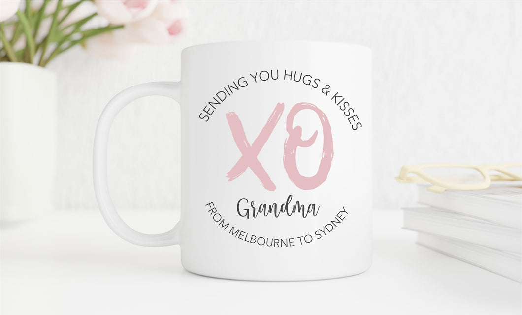 Hugs & Kisses Personalised Mug