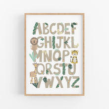 Load image into Gallery viewer, Jungle Alphabet Printable Wall Art - instant download - Happy Joy Decor
