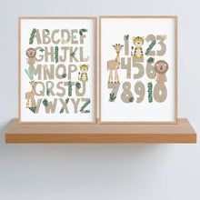 Load image into Gallery viewer, Jungle Animal Alphabet and Number Instant Download - Happy Joy Decor
