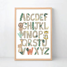 Load image into Gallery viewer, Alphabet Jungle Personalised Print - Boys wall art - Happy Joy Decor
