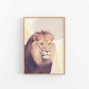 Lion Neutral Kids Instant Download Print