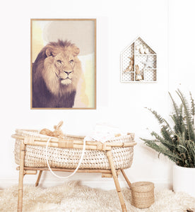 Neutral Lion Photo Print - Happy Joy Decor
