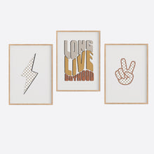 Load image into Gallery viewer, Brown Mustard Long Live Boyhood Lightning Bolt &amp; Peace Sign
