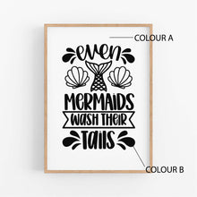 Load image into Gallery viewer, Mermaid Tail Bathroom Print - Happy Joy Decor
