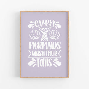 Mermaid Tail Bathroom Print - Happy Joy Decor
