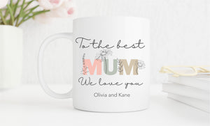 Floral Personalised Coffee Mug - Mothers Day Mug. - Happy Joy Decor