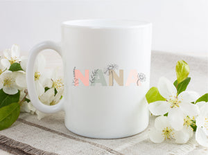 Pastel Floral Nana Sublimation Png - Happy Joy Graphics