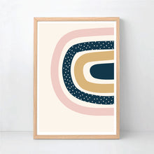 Load image into Gallery viewer, Navy Pink Abstract Sunset Printable Set - Happy Joy Decor
