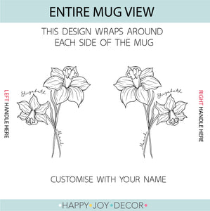 March Birth Flower Mug