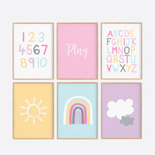 Load image into Gallery viewer, Pastel Playroom Set of 6 instant download - Happy Joy Decor
