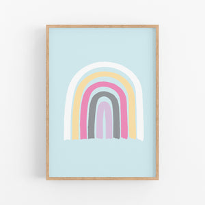 Rainbow Playroom Printable Art Set - Girls Bedroom Printables - Happy Joy Decor