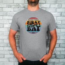 Load image into Gallery viewer, Retro Circle First Father&#39;s Day Personalised T-shirt - Happy Joy Decor
