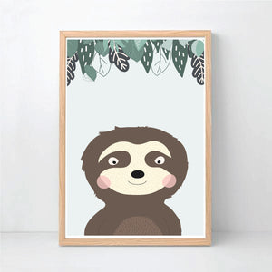 Sloth Printable Art Set - Kids Instant Download - Happy Joy Decor