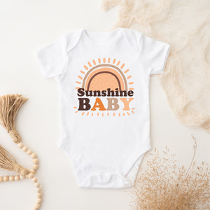 Sunshine Baby Onesie - Boho Graphic Baby Onesies - Happy Joy Decor