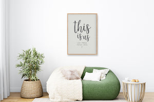 This Is Us Family Personalised Art Print